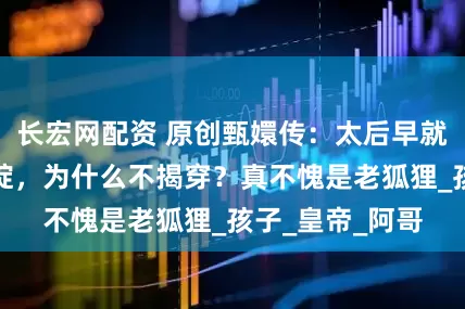 长宏网配资 原创甄嬛传：太后早就发现双生子破绽，为什么不揭穿？真不愧是老狐狸_孩子_皇帝_阿哥